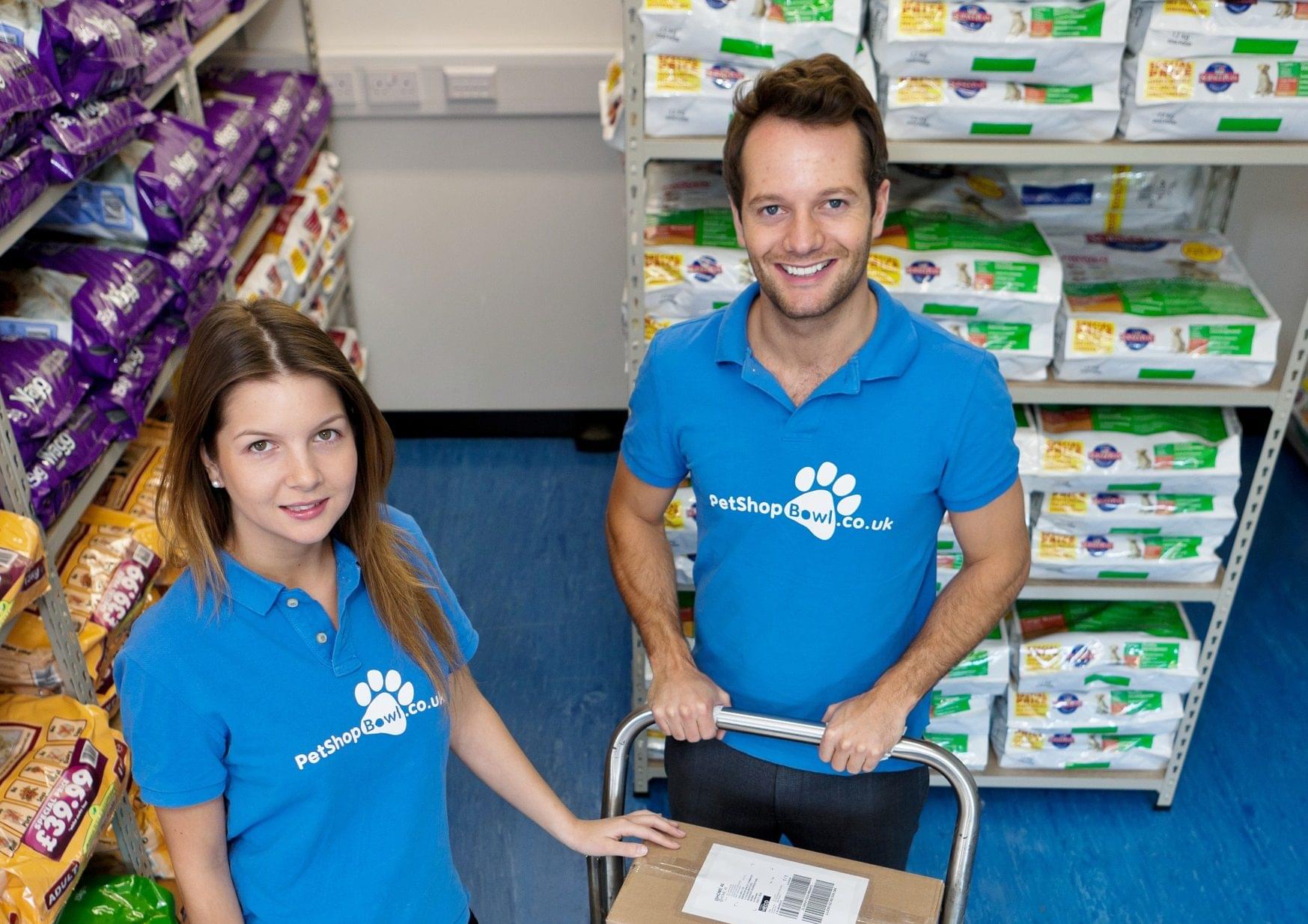 Adam and Lexi, the founders of PetShop.co.uk