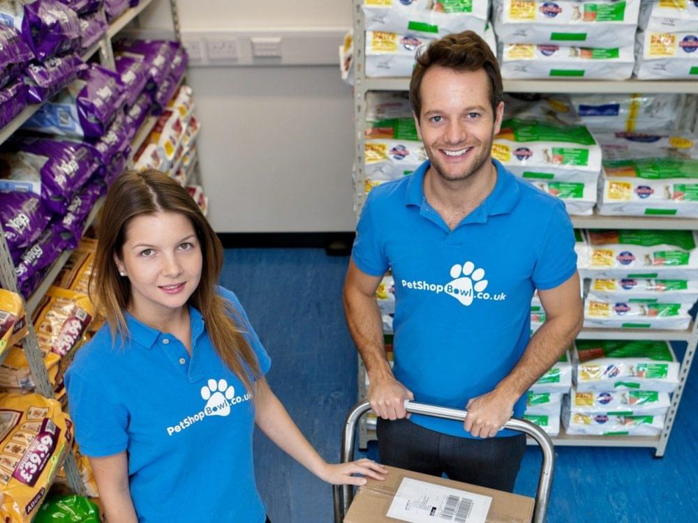 Adam and Lexi, the founders of PetShop.co.uk