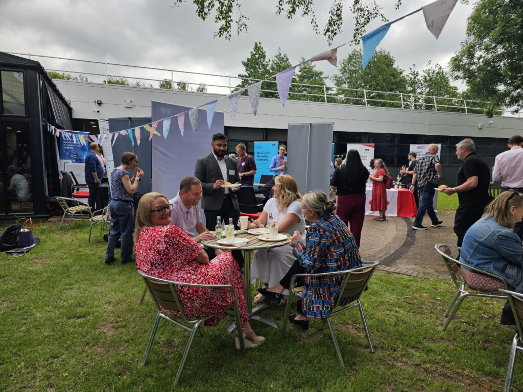 Tenants enjoying the Summer networking BBQ at the University of Warwick Science Park.